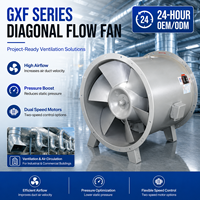 Ventilateur axial double vitesse antidéflagrant pour évacuation de fumée, équipement de ventilation industrielle, électrique mixte, sur pied, 50Hz, OEM