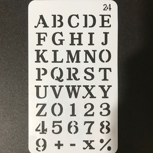 24 pezzi modello di <span class=keywords><strong>disegno</strong></span> stencil con numero di <span class=keywords><strong>lettera</strong></span> stencil con lettere e numeri fai da te con custodia per Notebook - Product Image 4