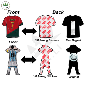 Pegatina Metálica Personalizada con Logotipo de Estrella del Fútbol Global, Jugador de Portugal <span class=keywords><strong>Argentina</strong></span>, Temporada 2026, Insignia Adhesiva de Aleación de Zinc para Móvil - Product Image 2