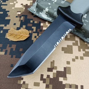 Cuchillo de caza y camping BG-9 para exteriores, DIY OEM, con hoja de acero 8Cr13Mov, mango de goma, cuchilla fija de rescate y funda. - Product Image 3