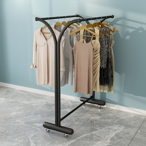 ราวแขวนเสื้อผ้าแบบสองด้าน รุ่น Modern Eco-Friendly Mr19 ขายตรงจากโรงงาน ถอดประกอบได้ พร้อมล้อ สำหรับร้านขายเสื้อผ้า - Product Image 2