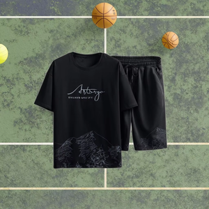 Nuovo Design estivo 2 pezzi Set abbigliamento sportivo da uomo sottile asciugatura rapida Set da uomo - Product Image 5