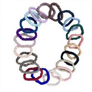 Coleteros de Satén de Seda con Logotipo Personalizado para Mujeres y Niñas, Estilo Europeo-Americano, Ecológicos, Gigantes, Elásticos - Product Image 1