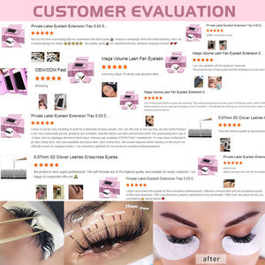 Ресницы 3D 4D 5D 6D Clover, U-образные, YY, W-образные, узкие, 4D Clover для наращивания, под собственной торговой маркой - Product Image 5