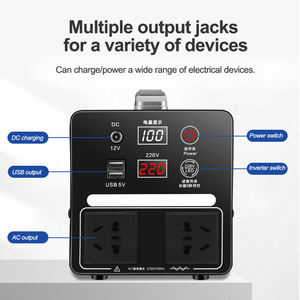 Estación de Energía Portátil para Casa y Auto, 220V 300W, Onda Sinusoidal Pura, Batería Externa de Iones de Litio, Energía Solar de Emergencia - Product Image 2