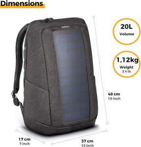 Échantillon gratuit de panneau solaire 10K MAh, batterie de charge, sac à dos d'hydratation alimenté par l'énergie solaire pour appareil électronique, chargeur de batterie - Product Image 6