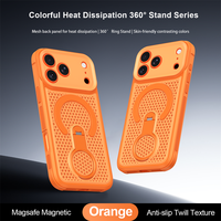 Casing Pembuang Panas Magnetik untuk iPhone 17 Pro Max/17 Air/16 Plus/15/14  Perlindungan Pendinginan Anti Jatuh 360 Putar dengan Dudukan Logam