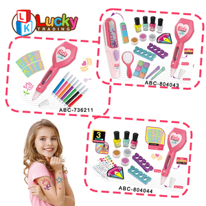 LK Toy Nail Art Kit Nail Brush Pens Unique Sticky Paint Beauty Handcraft Set pour les filles de 5 à <span class=keywords><strong>10</strong></span> <span class=keywords><strong>ans</strong></span> - Product Image 5