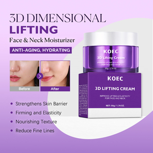 Creme Facial Noturno KOEC 3D Lifting com Peptídeos para Rugas, Hidratante Profundo com Ácido Hialurônico Vegano Coreano - Product Image 2
