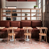 Ensemble de table et de chaises rondes en bois pour restaurant, design personnalisé pas cher pour café