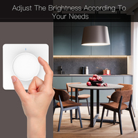 Interruptor Atenuador LED para Bombillas LED/Incandescentes/Halógenas Atenuables, Interruptor Atenuador con Control Remoto, Interruptor Atenuador Inteligente