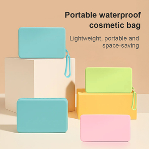 <b>Large</b> Waterproof Silicone Travel Toiletry Cosmetic Makeup Pouch <b>Bag</b> with Zipper Closure - Product Image 6