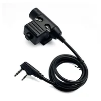 Tactico Gear ABS Push Talk Standar U94 PTT Radio Headset In-Ear Berkabel Peralatan Taktis Baofeng Ham Radio UV-82 UV-5R 888S