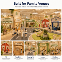 Equipo de Juego Interior para Niños, Modular, con Diseño de Panadería, Supermercado, Calle, Cruce Peatonal, Callejero, con Gestión de Calidad ISO 9001, para Espacios Comerciales
