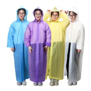 New Arrivals Adult Waterproof Reusable Fashion Custom EVA Transparent Custom Rain Coat Ponchos