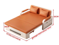 Sofá Cama con Almacenamiento Muebles Modernos para el Hogar Chaise Longue Plegable