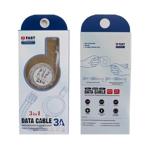 Câble de charge rapide télescopique 3 en 1 personnalisé 6A USB Type C & Micro USB Câble de données tressé lisse - Product Image 6