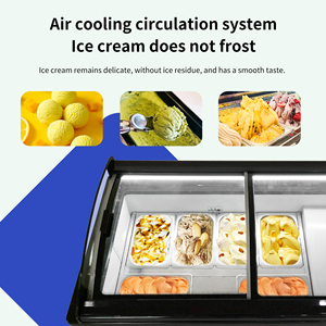 Vitrina Refrigeradora Comercial de 6 Bandejas para Postres y Helados, Congelador de Mostrador para Gelato con Descongelación Automática - Product Image 3