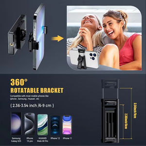 ไฟโทรศัพท์120 LED พร้อมคลิปด้านหน้าและด้านหลังไฟเซลฟี่สำหรับ iPhone, <span class=keywords><strong>iPad</strong></span>, โทรศัพท์, ไฟพกพาขนาดเล็ก3000mAh - Product Image 3