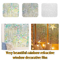 Großhändler Moderne PVC 2mil Dicke Regenbogen-Glasfolie 3D Statisch Haftende Heimdekoration Wasserdichte Sichtschutz-Fensterfolie Lagerware