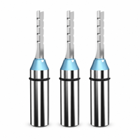 Fraise à queue en carbure de tungstène HUHAO à 5 cannelures non revêtue pour rainurage et gravure sur bois, personnalisable OEM/ODM