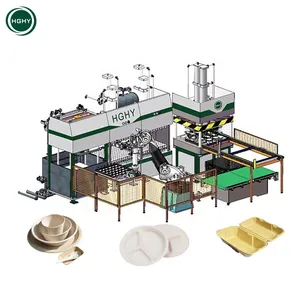 Hghy Paper Take Away Food Box Machine Vaisselle Pâte Moulage Plaque Jetable Making Machine