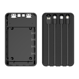 22.5W 4*18650 <span class=keywords><strong>Batterie</strong></span> Power Bank Case Fast Charge Storage Box 4 IN 1 Cables Dual USB Type C Micro USB Fast souding free kit - Product Image 2