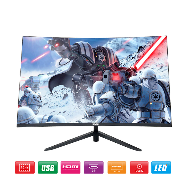 27 Inch 2K QHD Gaming Monitor Curved Screen R1500 RGB Light 200Hz 240Hz LED Desktop PC Monitor