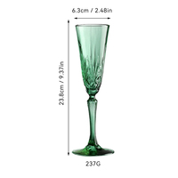 Smaragdgroene vintage wijnglazen, ecologisch duurzaam, geperst glas, set voor bruiloften, Kerstmis, feestdagen en evenementen