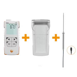 Kit de alimentos Testo 110 (0563 0112) con sonda de acero inoxidable de alta resistencia NTC y TopSafe - Product Image 1