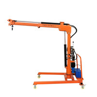 Grue à flèche rotative à 360 degrés pour camion, équipement de levage mobile avec télécommande, treuil électrique et flèche hydraulique rotative