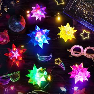 Collar de Estrella de Cristal Brillante Intermitente, Collares Luminosos, Recuerdos de Fiesta LED, Artículos Luminosos para Fiestas Rave, Bolsas de Regalo de Halloween - Product Image 2