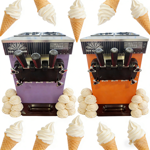 Macchina per Gelato Commerciale Economica con Sistema di Erogazione a 3 Gusti e Miscelazione Automatica per Caffetterie e Snack Bar - Product Image 1