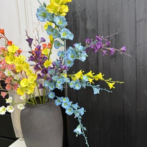 ดอกลิลลี่ออฟเดอะแวลลีย์ประดิษฐ์ ยี่ห้อมู่จินซี ก้านเดี่ยว ทำจากผ้าไหม สีขาว เหลือง น้ำเงิน ม่วง ชมพู ส้ม สำหรับตกแต่งงานแต่งงาน - Product Image 1