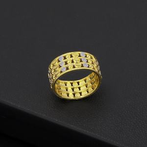 Anillo de Moda al por Mayor Jxx, Anillo de Hombre Chapado en Oro de 24K, Joyería Hueca, Anillo de Boda de Oro para Mujer - Product Image 1