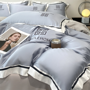 Biancheria da letto moderna in stile europeo imposta il copripiumino del nuovo produttore lenzuolo per federa-motivo vegetale semplice decorazione per la casa - Product Image 2