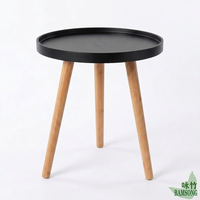 Table d'appoint ronde avec plateau surélevé, décoration d'intérieur populaire, table d'appoint de canapé pour salon, table basse à pieds en bambou, vente chaude