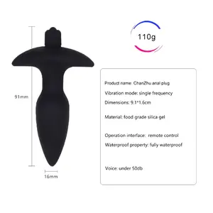 10 velocità Silicone di Vibrazione Butt Plug Anale Vibratore Per Le Coppie Anale Pallottola di Vibrazione