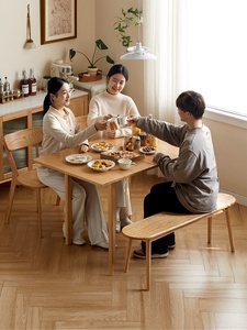 Banco <span class=keywords><strong>de</strong></span> Comedor <span class=keywords><strong>de</strong></span> Madera Maciza, Estilo Moderno y Simple, Banco Largo <span class=keywords><strong>de</strong></span> <span class=keywords><strong>Roble</strong></span> para Mesa <span class=keywords><strong>de</strong></span> Comedor, Muebles para el Hogar y Restaurantes - Product Image 5