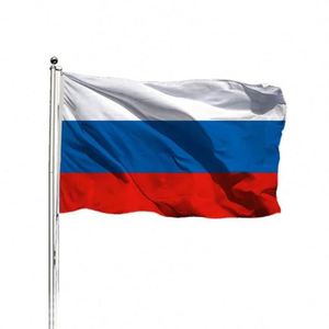 Drapeau de pays du monde entier en polyester 3x5 pieds, style sportif, avec logo personnalisé, pliable, impression couleur personnalisée pour la Russie - Vente en gros - Product Image 1