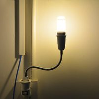 Adaptateur d'extension de douille de lumière E26/E27 col de cygne flexible pliable avec adaptateur de douille d'extension réglable de style vis pour lampes