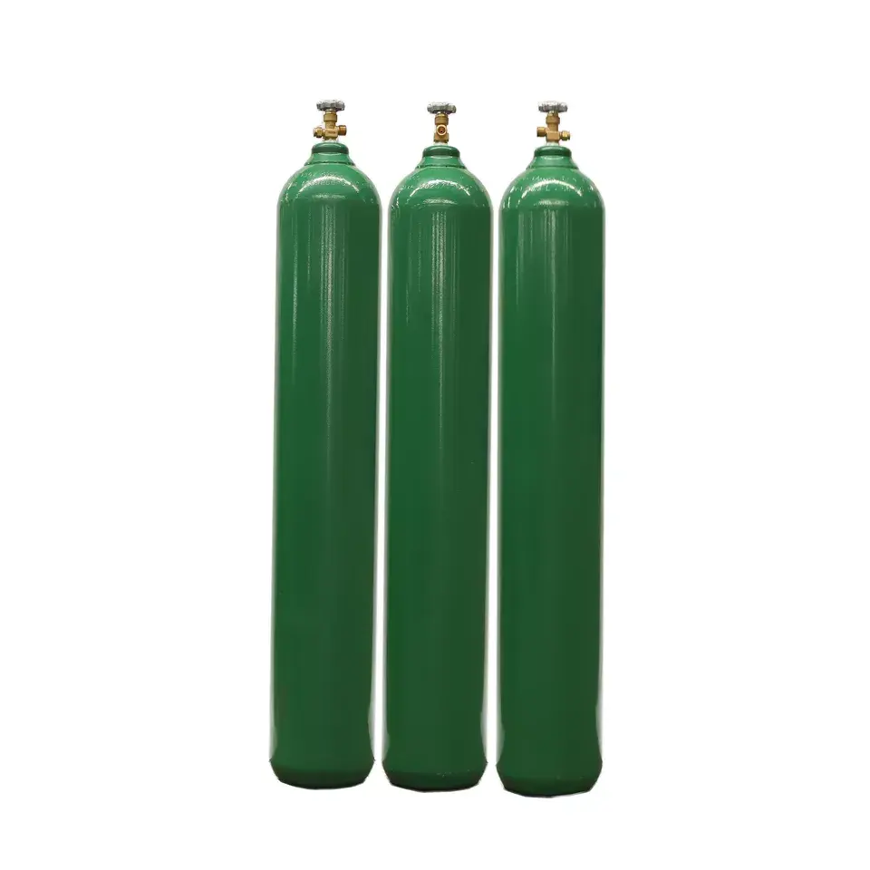 180mm 150Bar krem renkli tıbbi gaz şarj küçük gaz silindirleri tüplü kullanılan tankı kriyojenik oksigen 6L-25L PCP dolum şişeleri