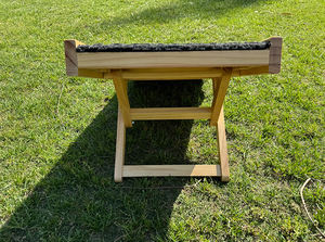 पोर्टेबल हैंडहेल्ड फोल्डिंग लकड़ी के कुत्ते रैंप सीढ़ी और छोटे डिजाइन शिविर के लिए यात्रा सुविधा के साथ - Product Image 2