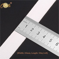 Sangle élastique plate en Spandex/Polyester DILI DLZD-002 de 2,0 cm pour couture et tricotage, vente en gros d'usine, écologique