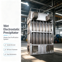 Precipitador Electrostático Húmedo Industrial Tipo Torre para Horno de Cemento y Cal, Eliminación de Polvo Altamente Alcalino y Humo Submicrónico