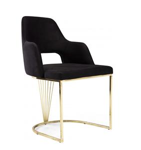 <span class=keywords><strong>Chaise</strong></span> de Restaurant en acier inoxydable doré de haute qualité, <span class=keywords><strong>chaise</strong></span> de salle à manger en velours pour hôtel, Restaurant, maison - Product Image 2