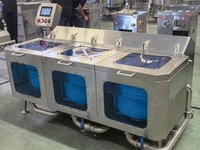Automatische SUS304 fruit- en groentesalade was- en droogmachine met ozonontsmetting
