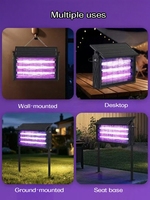 Outdoor IP65 Solar LED-licht Waterdicht 2-in-1 Mosquito Fly Killer Lamp Plug-in Gazonlicht voor Tuin Park Zwembad Boerderij Camping