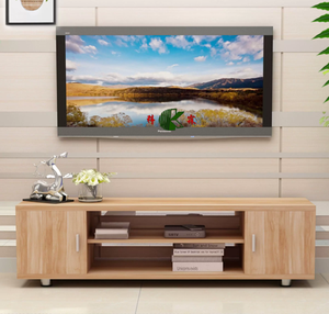 Mobile <span class=keywords><strong>TV</strong></span> Moderno per Televisori da 70-75 <span class=keywords><strong>Pollici</strong></span> con Ripiani in Vetro e Armadietti, Grande Centro di Intrattenimento - Product Image 1