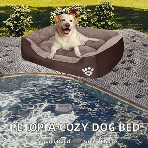<span class=keywords><strong>Petopia</strong></span> ที่นอนสุนัขทรงสี่เหลี่ยมผืนผ้าขนาดใหญ่แบบปรับแต่งได้นุ่มซักได้โซฟาให้ความอบอุ่นหรูหราสำหรับแมวขนเมมโมรี่โฟมแบบแข็ง - Product Image 2